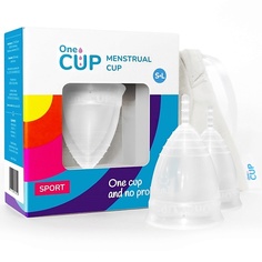 Менструальная чаша ONECUP Набор менструальных чаш SPORT прозрачный размеры S и L