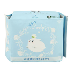 NATURAL COTTON Прокладки классические LIVELY long ультратонкие дышащие
