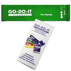 Эспандер GO-DO-IT Фитнес резинка STANDARD, 5 см ширина, сопротивление 8 - 10 кг