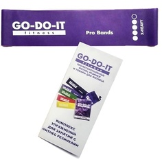 Эспандер GO-DO-IT Фитнес резинка STANDARD, 5 см ширина, сопротивление 10 - 12 кг