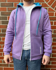 Худи с синим подкладом Фиолетовое (3XL) Guru