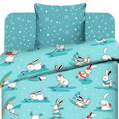 Постельное белье детское 1.5-сп, пр150х214, н70х70, п145х215, Василек, бязь, Озорные кролики, 10380/ Василиса