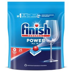 Таблетки для посудомоечной машины Finish, All in1, бесфосфатные, 25 шт