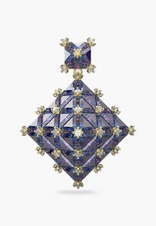 Серьга Swarovski® с золотым напылением, Curiosa