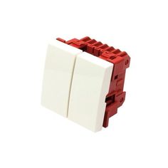 Выключатель Lanmaster LAN-EC45x45-S22-WH