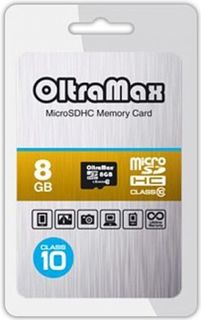 Карта памяти 8GB OltraMax OM008GCSDHC10-W/A-AD