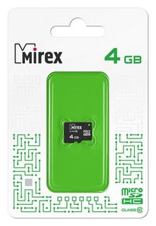 Карта памяти 4GB Mirex 13612-MC10SD04