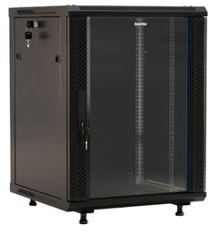 Шкаф настенный 19&quot;, 18U Hyperline TWB-FC-1866-GP-RAL9004