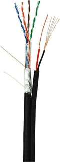 Кабель витая пара F/UTP 5e кат. 4 пары Netlan EC-UF004-5E-PC075-PE-BK