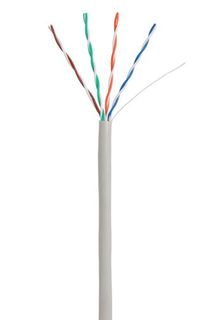 Кабель витая пара U/UTP 5e кат. 4 пары Netlan EC-UU004-5E-PVC-GY-1