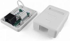 Розетка Hyperline SB1-1-8P8C-C5e-WH