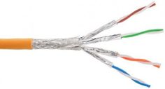 Кабель витая пара S/FTP 6а кат. 4 пары NIKOLAN NKL 9350C-OR