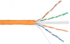 Кабель витая пара U/UTP 6 кат. 4 пары NIKOLAN NKL 9140C-OR