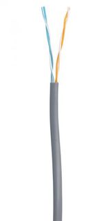 Кабель витая пара U/UTP 5e кат. 2 пары Netlan EC-UU002-5-PVC-GY-1