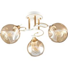 Люстра потолочная Альфа 3 лампы 9 м² цвет шампань Demarkt