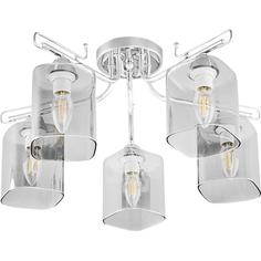 Люстра потолочная Олимпия, 5 ламп, 40 м², цвет дымчатый Demarkt