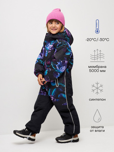 Зимний комбинезон для девочек (черный, 104) Sela