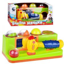 Игрушка-сортер "Бамбам мячики" (свет,звук) в коробке мооточек на батарейках,4 шарика (диаметр 4,5см) 599 Noname