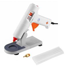 Термопистолет клеевой DEKO DKGG150 150ВТ SET4 с функцией THERMAL CONTROL + подставка + набор стержней (10 шт, 11 мм) и сменным соплом ДЕКО