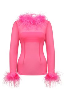 Топ с отделкой перьями Giuseppe di Morabito