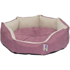 Лежак для животных Foxie Colour Real овальный c двухсторонним матрасом темно-розовый 50х48х13 см