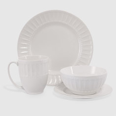 Набор посуды Macbeth Bone Porcelain Империал белый на 6 персон из 24 предметов