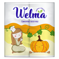 Полотенца бумажные WELMA 2-слойные, 2 шт