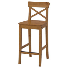 Стулья для кухни стул Ингольт барный-63 390х930х450мм коричневый массив сосны