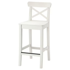 Стулья для кухни стул Ингольт барный-63 390х930х450мм белый массив березы