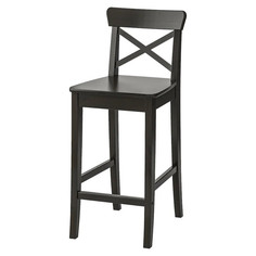Стулья для кухни стул Ингольт барный-63 390х930х450мм черный массив сосны
