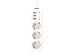 Сетевой фильтр Perfeo Power Stream 3 Sockets 3xUSB 4m White PF_C3908