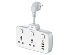 Сетевой разветвитель Ldnio SC2413 2 Sockets 4xUSB White LD_B4614