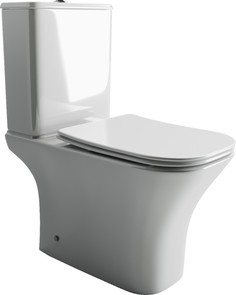 Унитаз-компакт безободковый с сиденьем микролифт Ceramica Nova Alfa CN9002