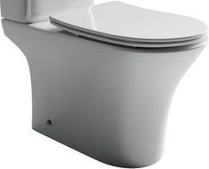 Чаша напольного безободкового унитаза с сиденьем микролифт Ceramica Nova Fortuna CN9001-B