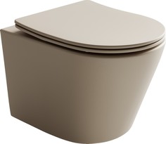 Подвесной безободковый унитаз с сиденьем микролифт Ceramica Nova Balearica CN6000MC