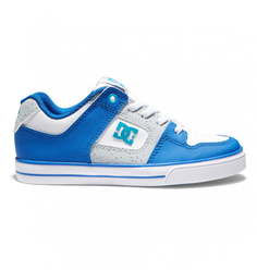 Детские Кеды кроссовки Pure Elastic White/Grey/Blue DC Shoes