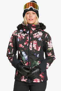 Женская Сноубордическая Куртка Roxy Jet Ski Premium True Black Blooming