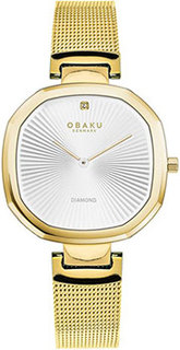 fashion наручные женские часы Obaku V277LXGIMG. Коллекция Diamond