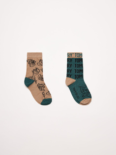 Набор из 2 пар носков с принтом Tom and Jerry для мальчиков (принт, 17-18) Sela