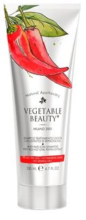 Шампунь против выпадения волос Vegetable Beauty с экстрактом красного чили перца 200 мл