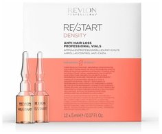 Профессиональный Уход Revlon Против Выпадения Волос Restart Density Anti-Hair Loss Professional Vials, 12 шт по 5 мл