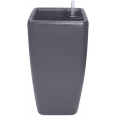 Горшок для цветов пластик, 20 л, автополив, с внутренней вставкой 8л, вулканический серый, InGreen, Munchev, IG622511026