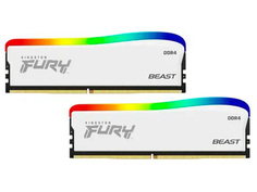 Модуль памяти Kingston Fury Beast White RGB SE DDR4 DIMM 3600Mhz PC28800 CL17 - 16Gb Kit (2x8Gb) KF436C17BWAK2/16