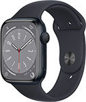 Смарт-часы Apple Watch Series 8 GPS 45mm Midnight Aluminum Case with Midnight SportBand MNUJ3LL/A