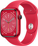 Смарт-часы Apple Watch Series 8 GPS 41mm PRODUCT)RED Aluminium Case With Red Sport Band MNUG3LL/A