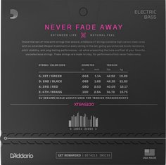 D&#039;ADDARIO XTB45100 SET BASS XT NKL 45-100 LONG D'addario