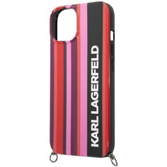 Чехол Karl Lagerfeld Color Stripes для iPhone 14, розовый