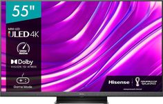 Телевизор QLED Hisense 55" 55U8HQ темно-серый 4K Ultra HD 120Hz DVB-T DVB-T2 DVB-C DVB-S DVB-S2 USB WiFi Smart TV (RUS)