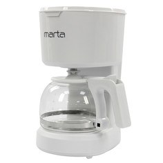 Кофеварки капельные кофеварка MARTA MT-2116 800Вт чаша 0,65л белый