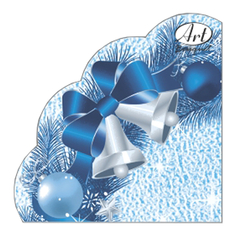 Салфетки с дизайном салфетки BOUQUET Rondo Новогодний венок 3-слойные 32см 12шт круглые